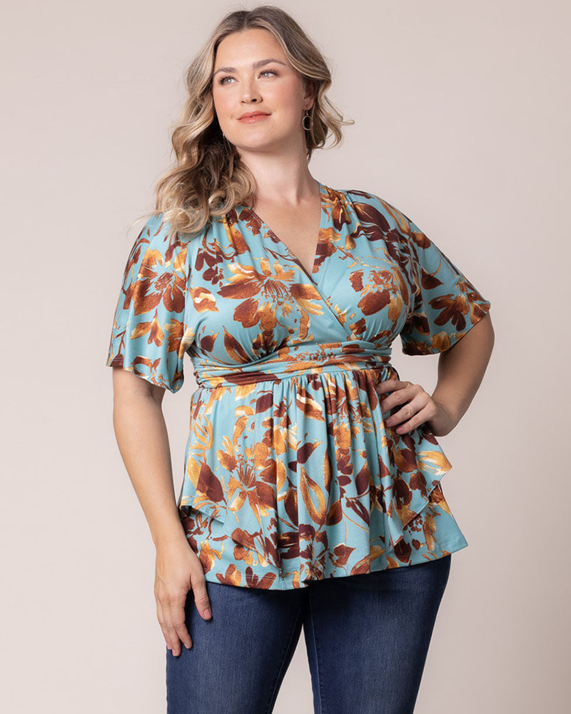 Plus Size Encore Print Blouse