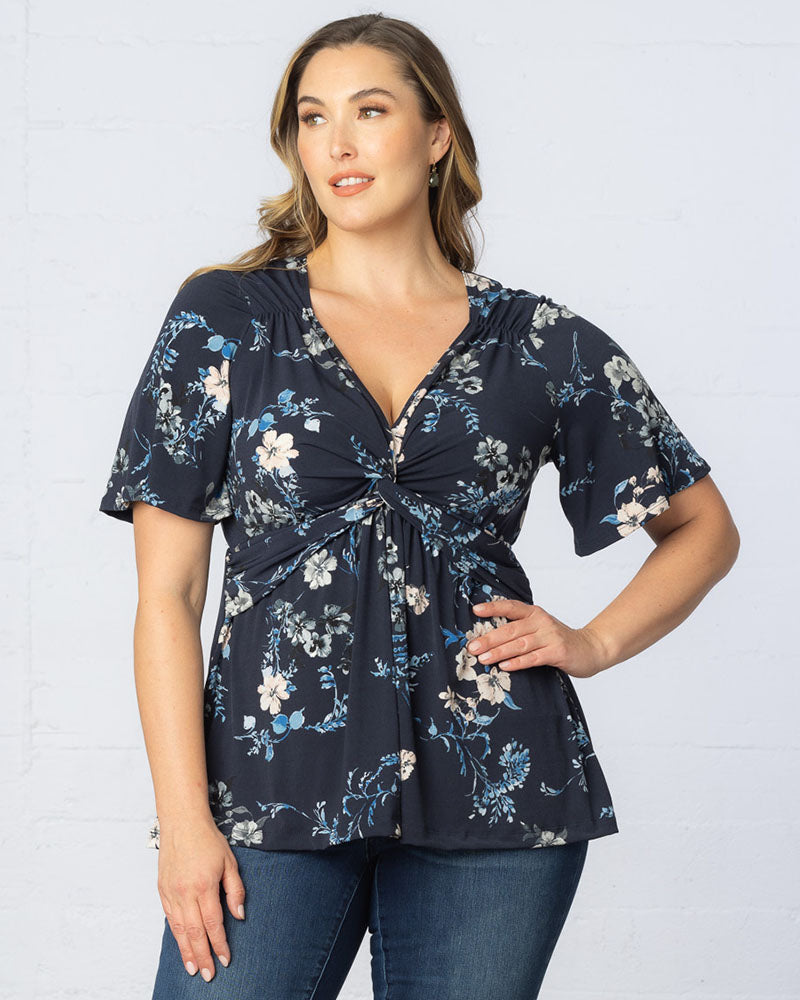 Plus Size Abby Twist Front Blouse