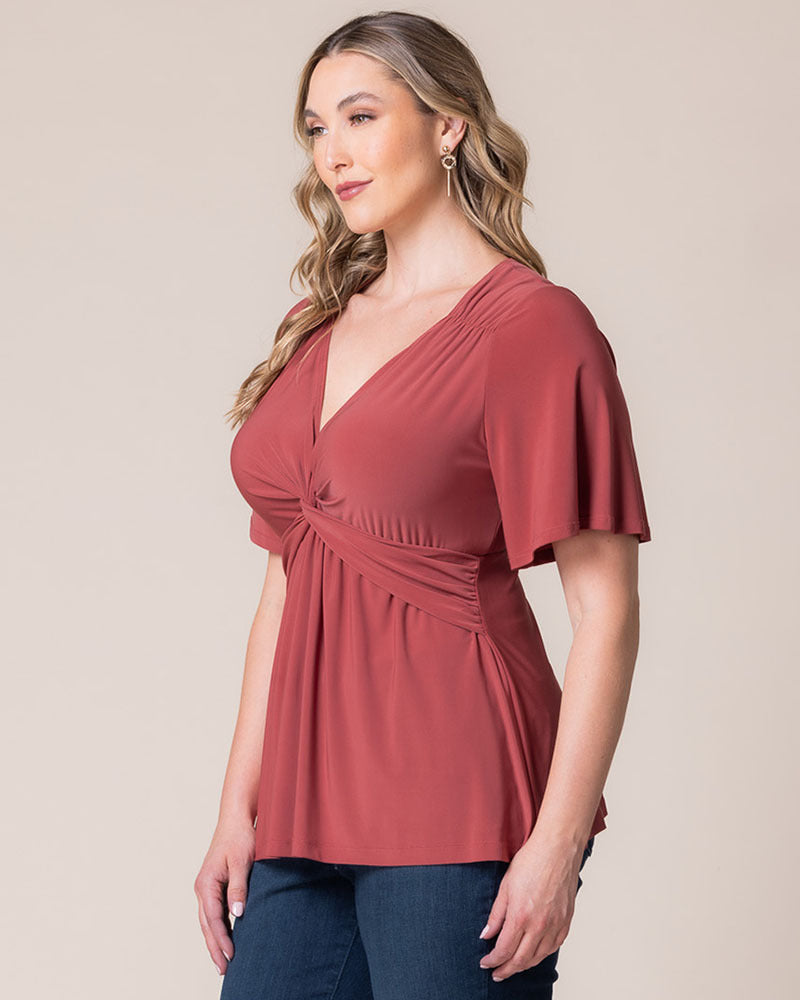 Plus Size Abby Twist Front Blouse