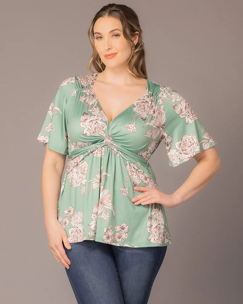 Plus Size Abby Twist Front Blouse