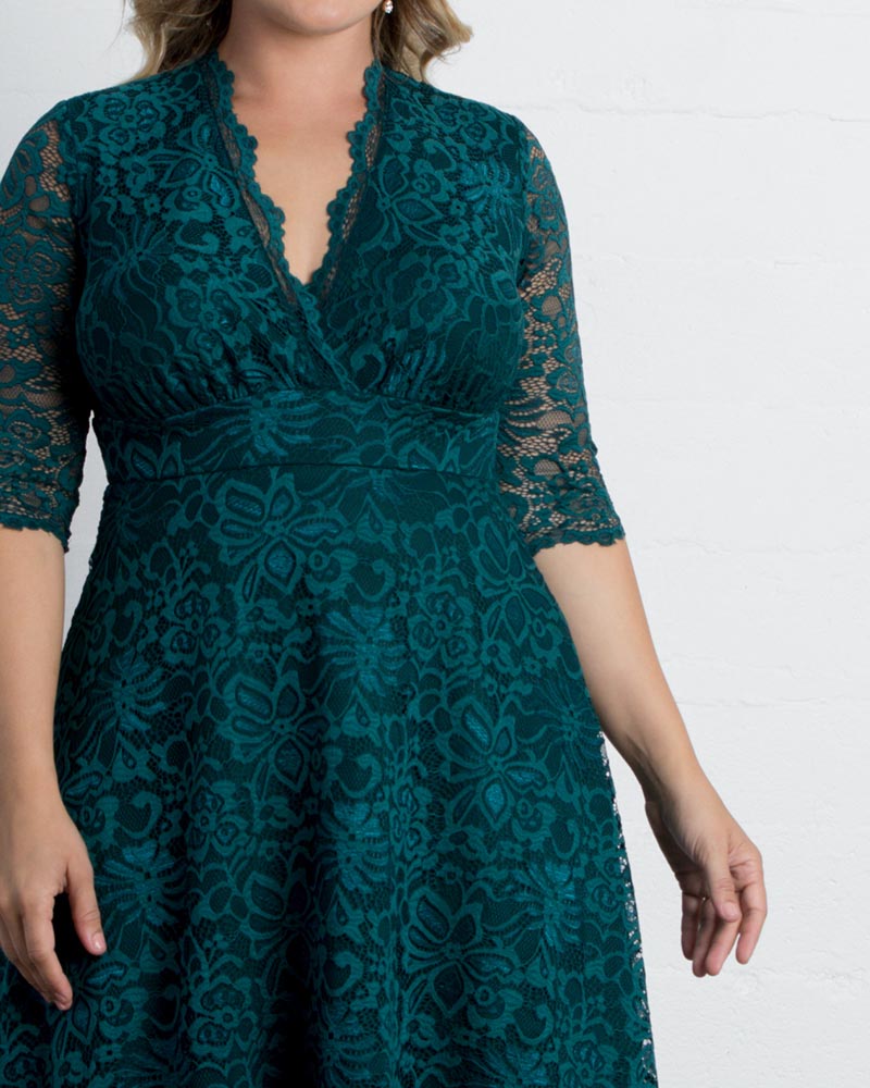 Plus Size Mademoiselle Lace Cocktail Dress