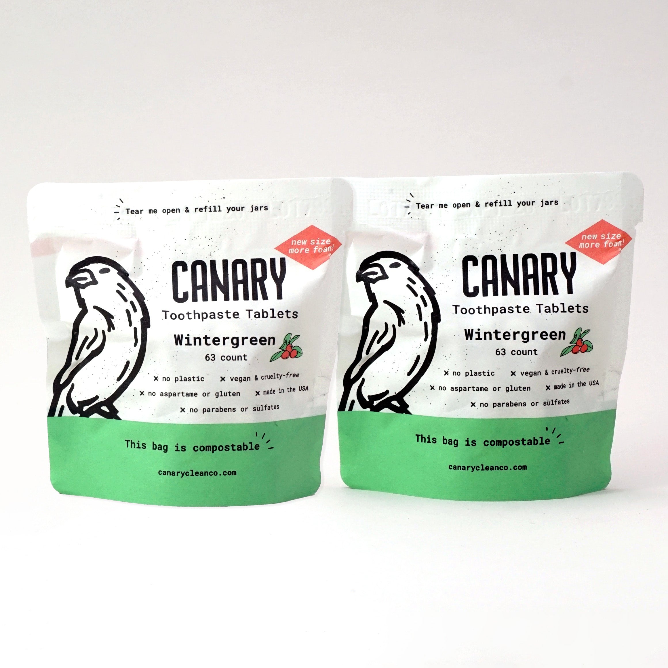 Eco-Friendly Toothpaste Tablets - Wintergreen