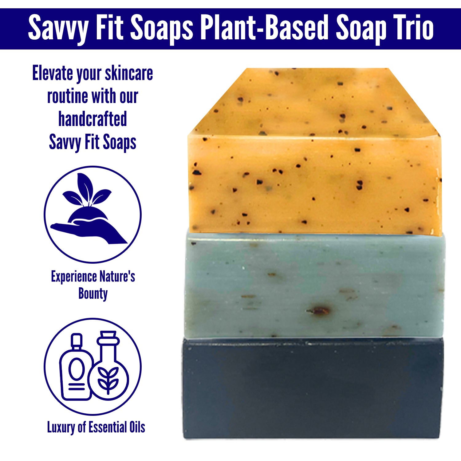 Zest Ever Natural Bar Soap Trio - Lemon & Rosemary - 3 Pack