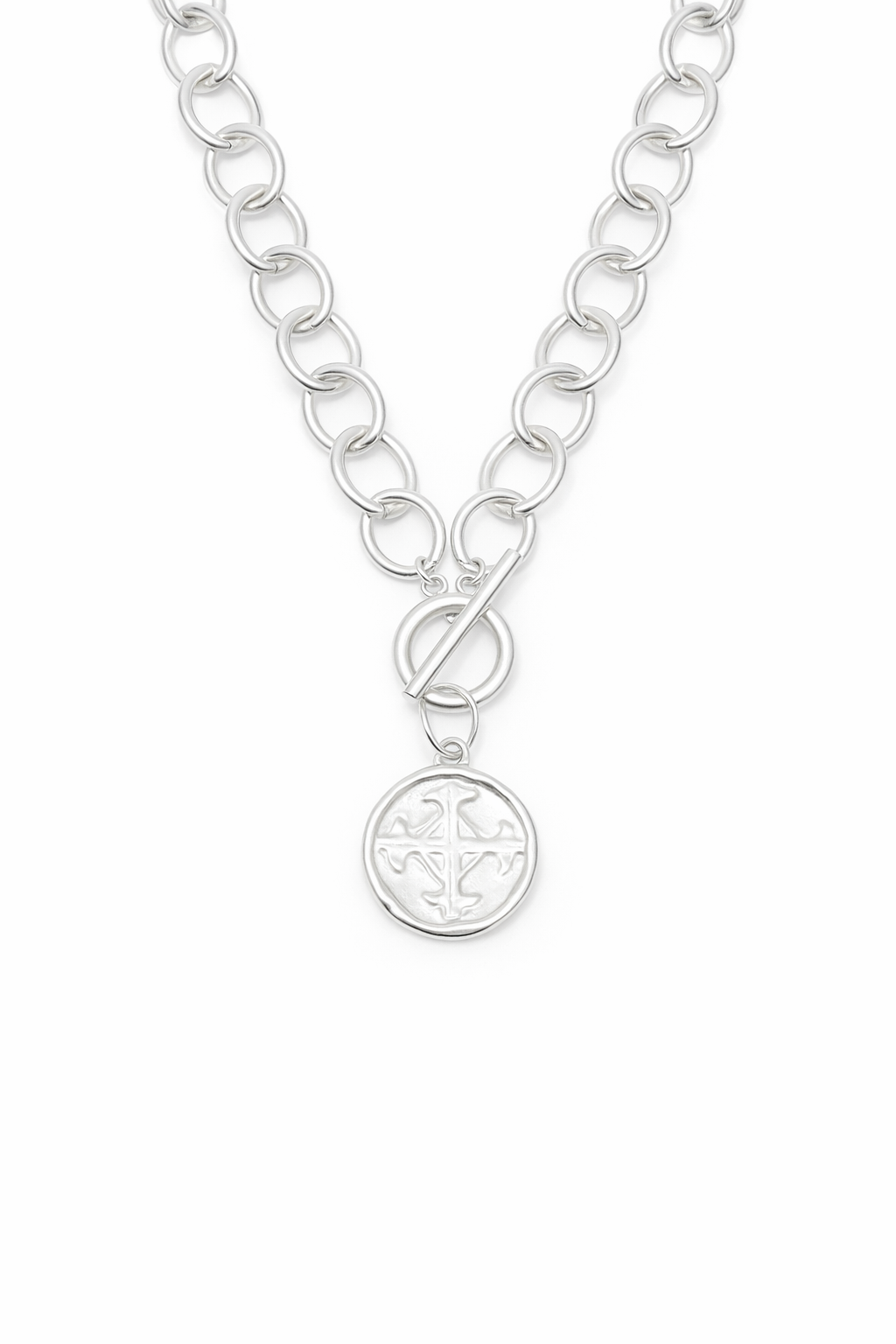 Heirloom Circle Loop Necklace with Silver Serenity Prayer