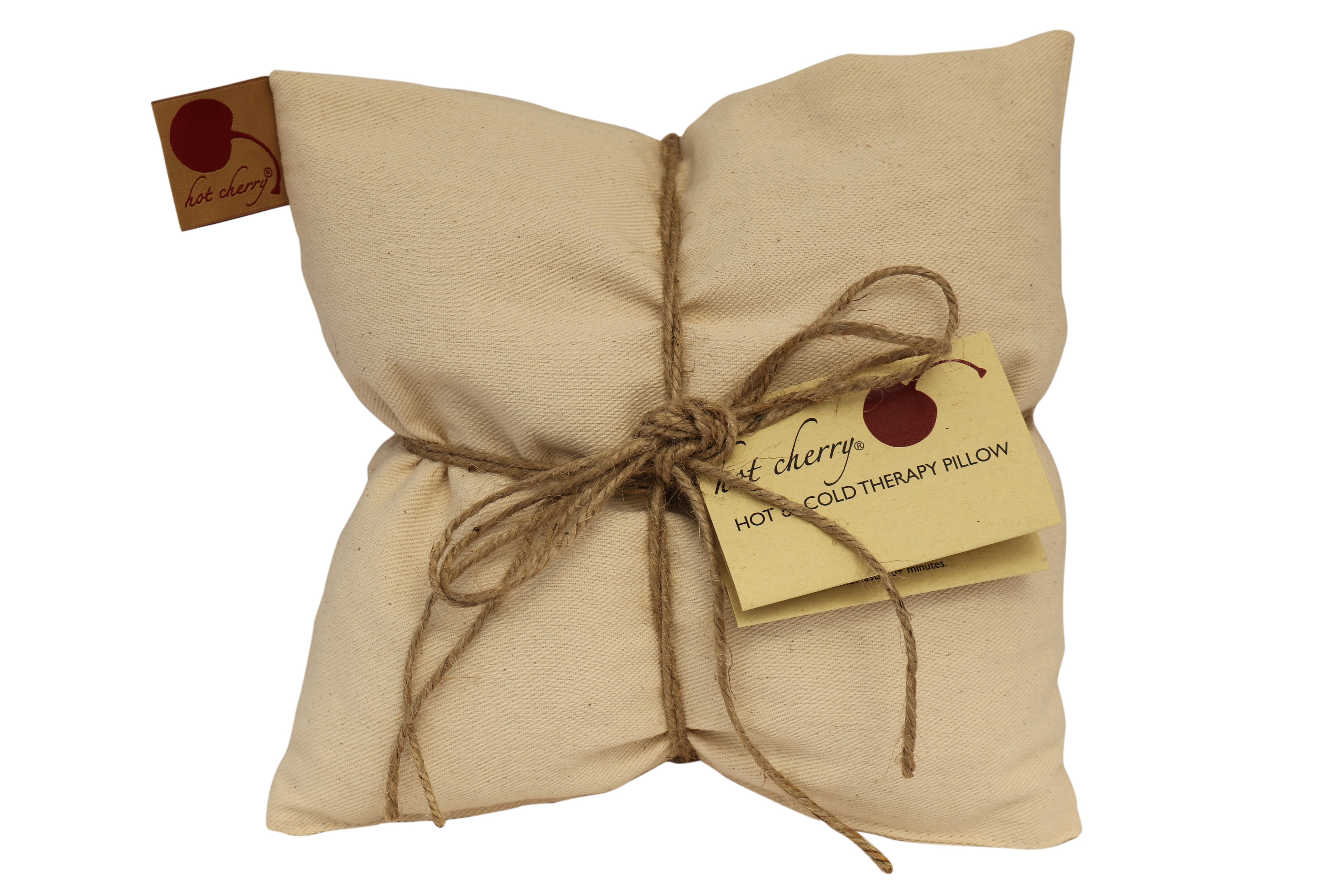 Cherry Pit Double Square Pillow - Natural Denim