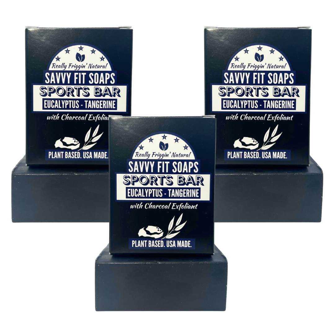 Sports Bar Soap Trio - Charcoal & Eucalyptus - 3 Pack