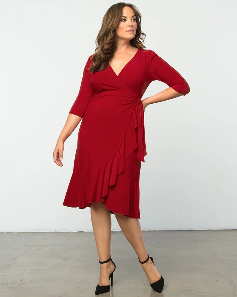 Plus Size Whimsy Wrap Dress