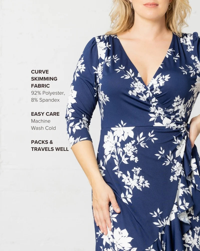 Plus Size Flirty Flounce Wrap Dress