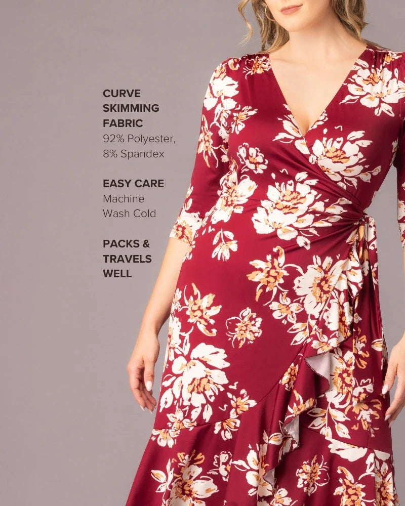 Plus Size Flirty Flounce Wrap Dress