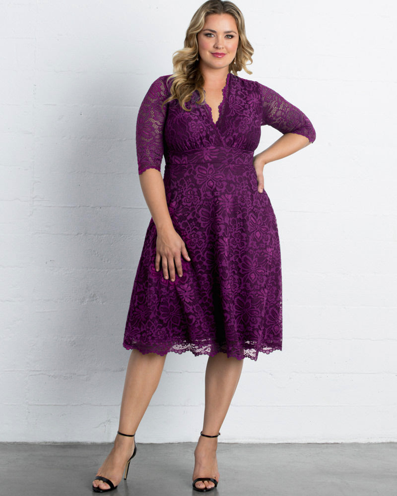 Plus Size Mademoiselle Lace Cocktail Dress