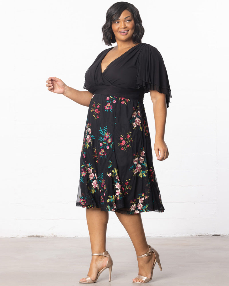 Plus Size Lillian Embroidered Cocktail Dress