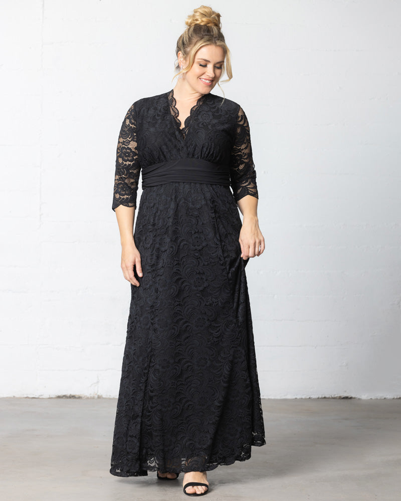 Plus Size Screen Siren Lace Evening Gown