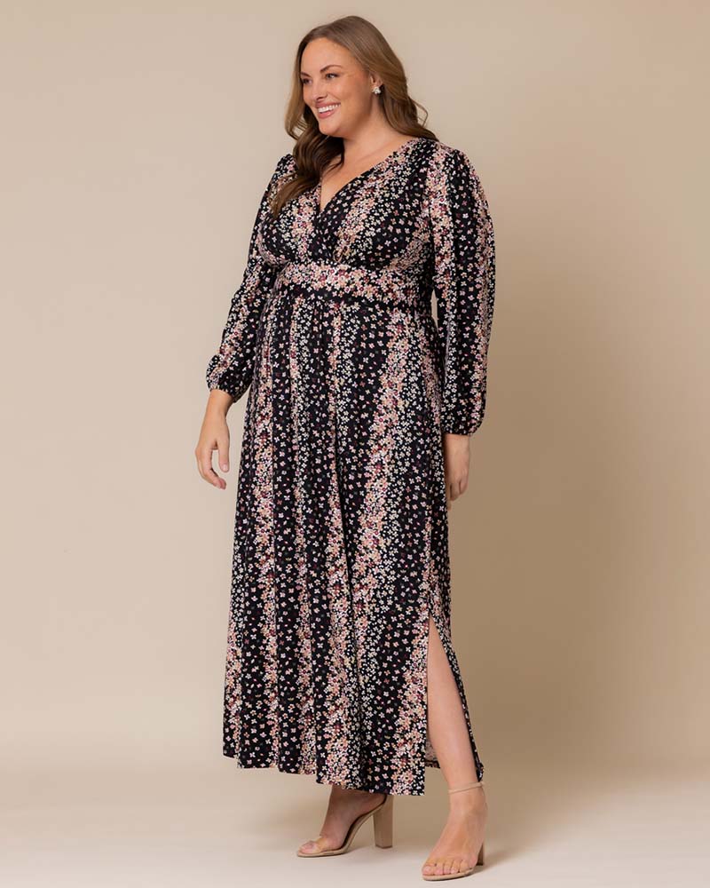 Plus Size Kelsey Long Sleeve Maxi Dress