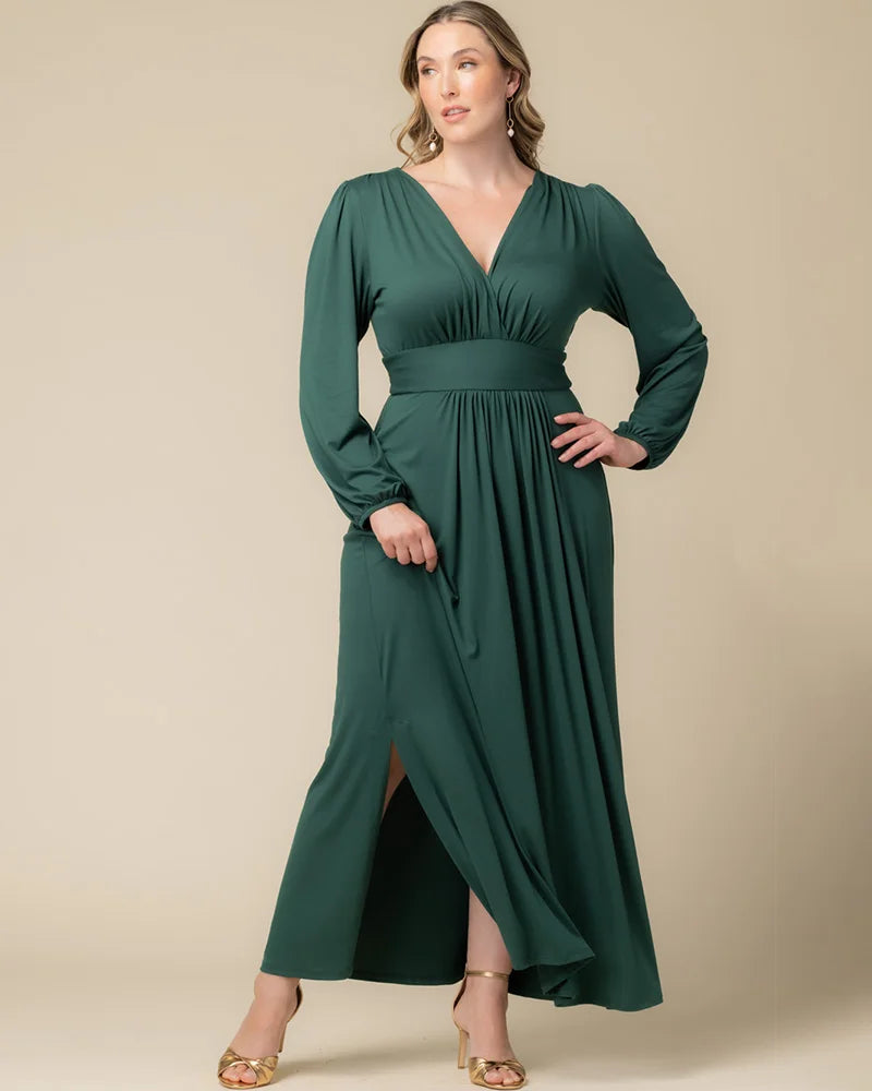 Plus Size Kelsey Long Sleeve Maxi Dress