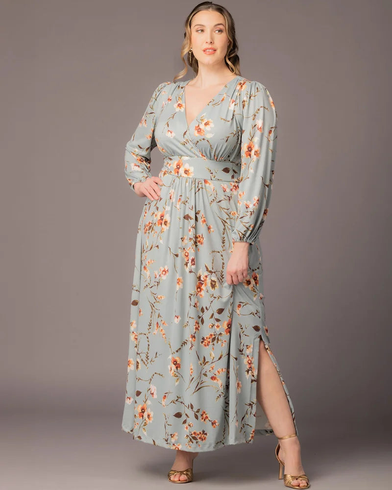 Plus Size Kelsey Long Sleeve Maxi Dress