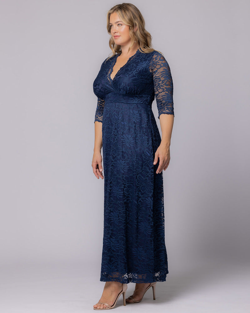 Plus Size Maria Lace Evening Gown