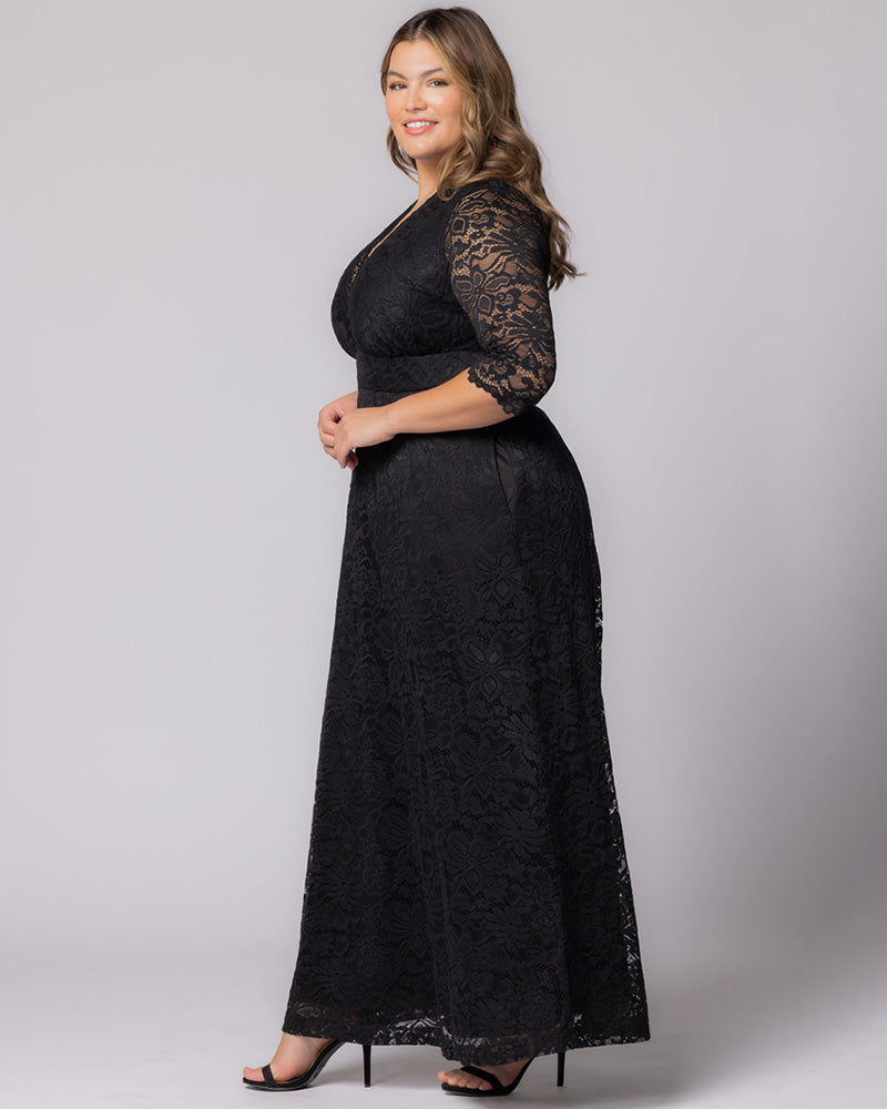 Plus Size Maria Lace Evening Gown