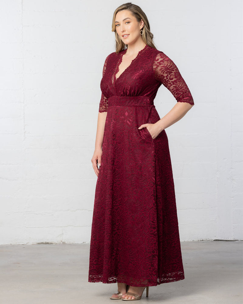 Plus Size Maria Lace Evening Gown
