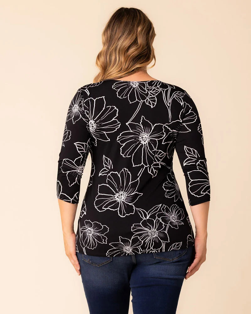 Plus Size Femme Fatale Faux Wrap Top