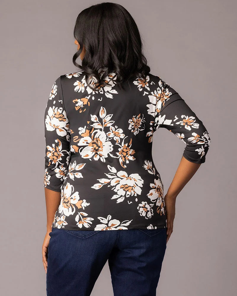 Plus Size Femme Fatale Faux Wrap Top