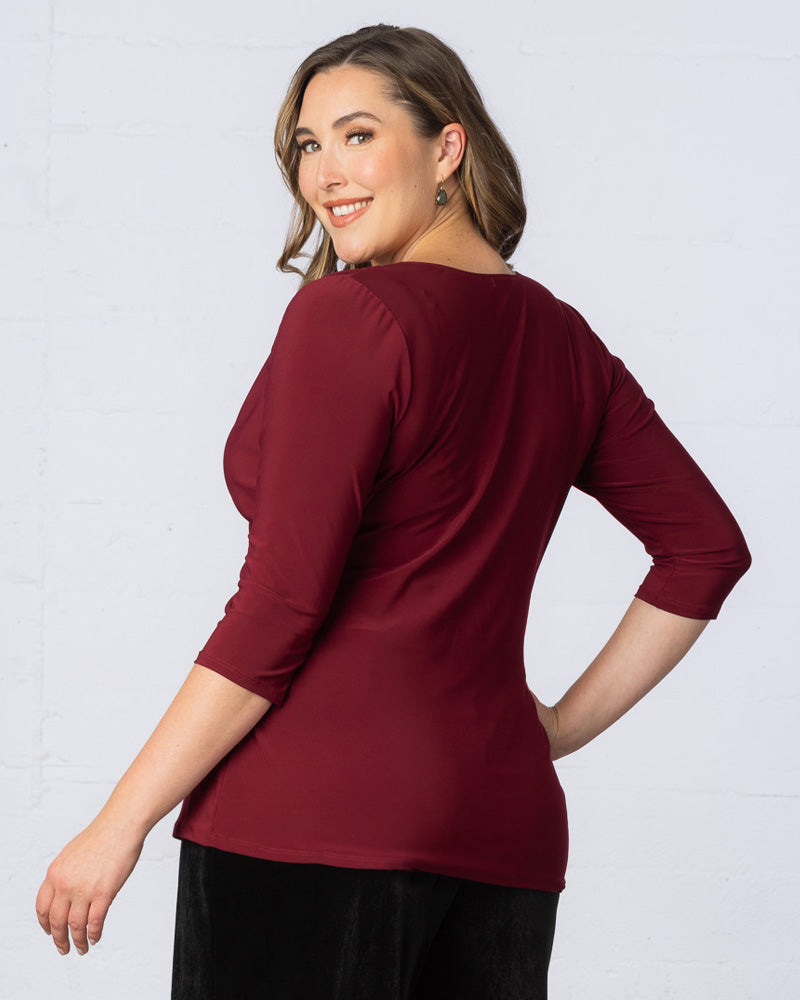 Plus Size Femme Fatale Faux Wrap Top