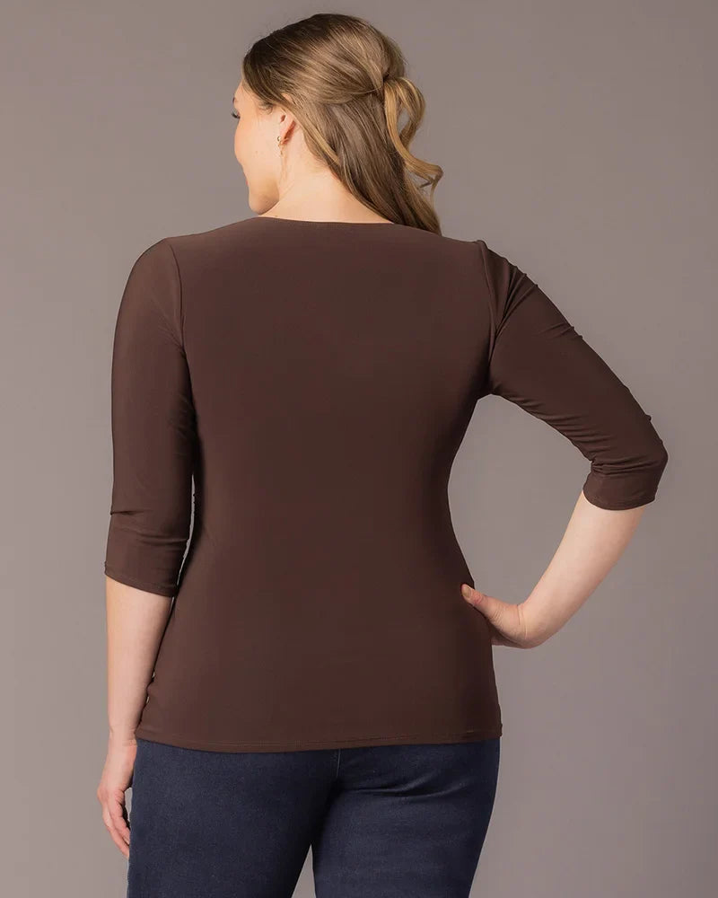 Plus Size Femme Fatale Faux Wrap Top