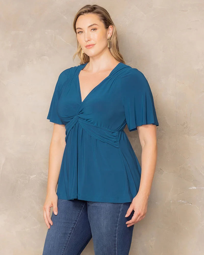 Plus Size Abby Twist Front Blouse