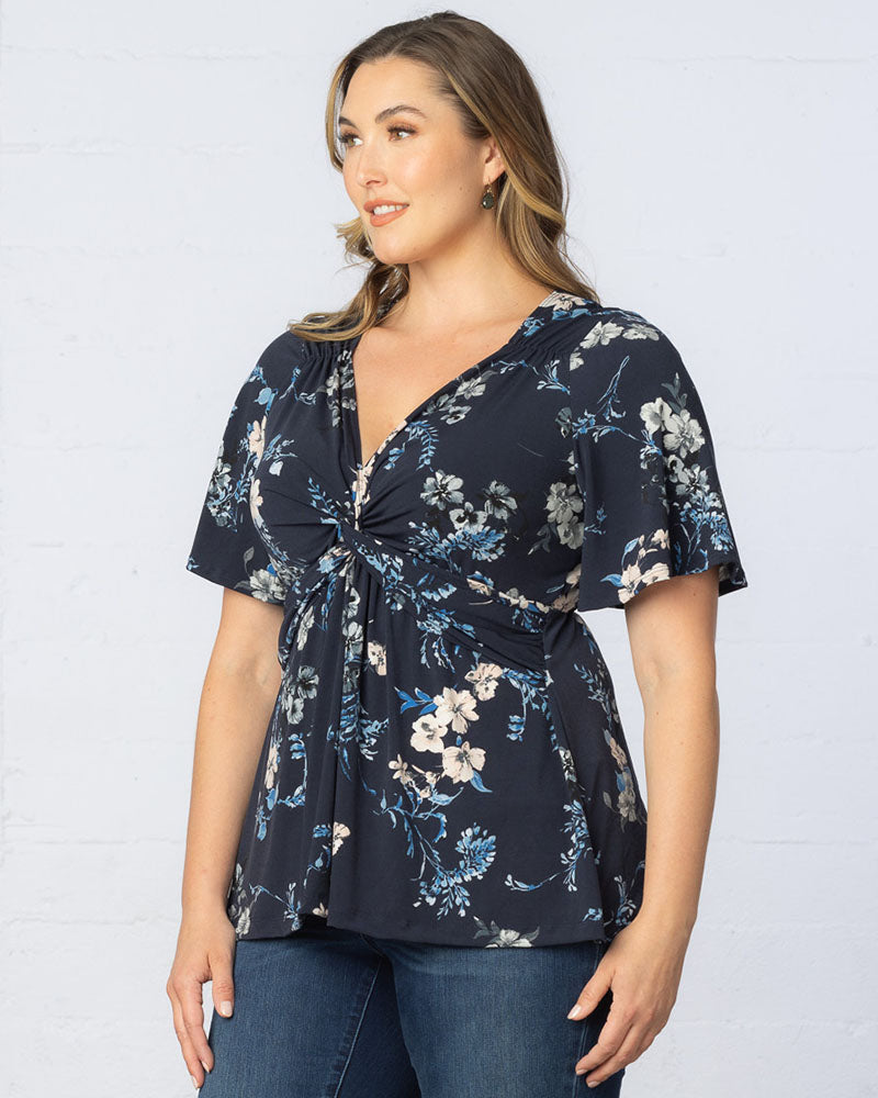 Plus Size Abby Twist Front Blouse
