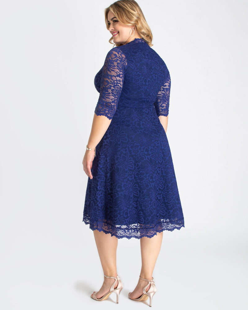 Plus Size Mademoiselle Lace Cocktail Dress
