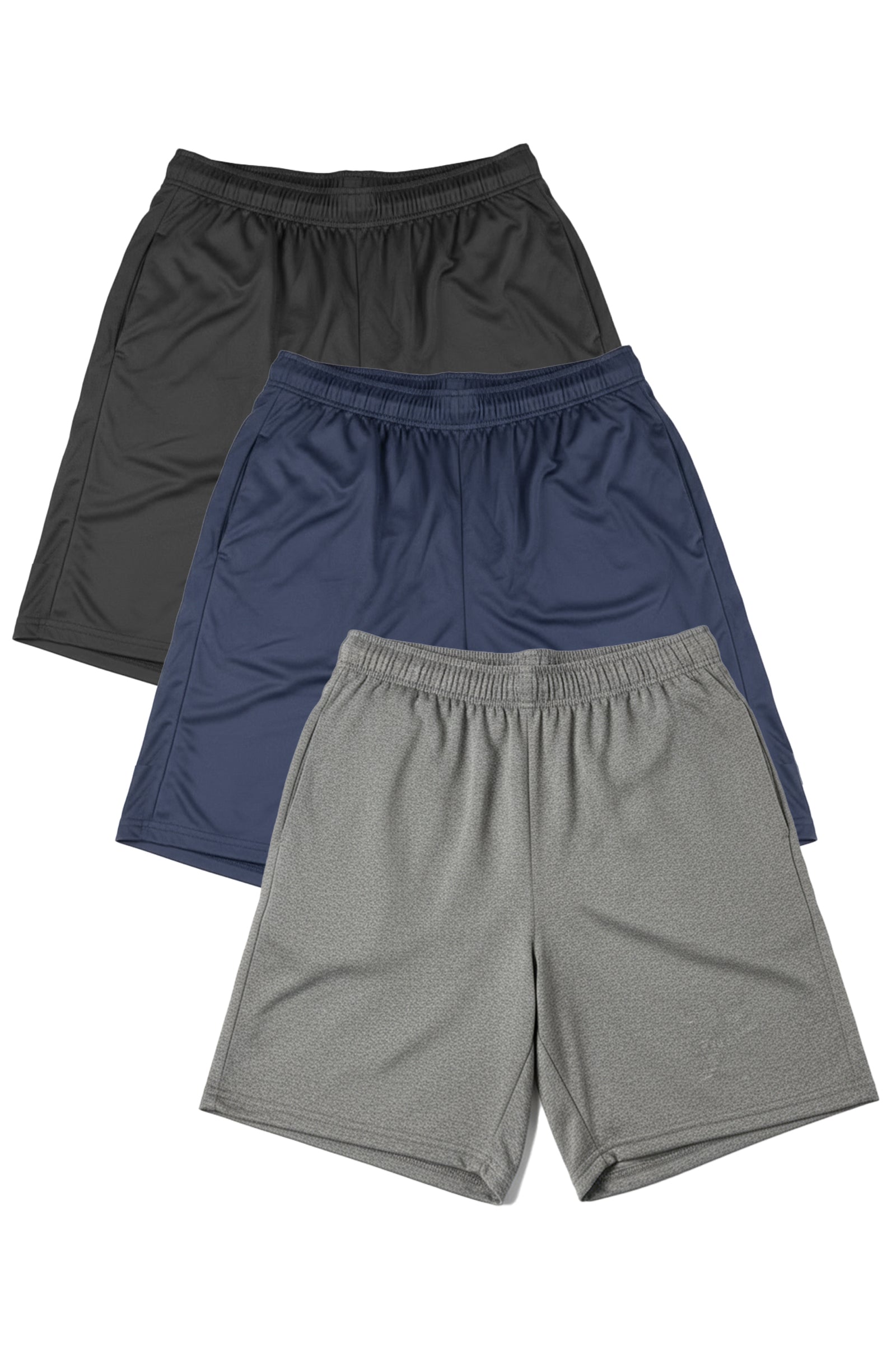 Performance Gym Shorts - 8" Inseam Microtech 3-Pack