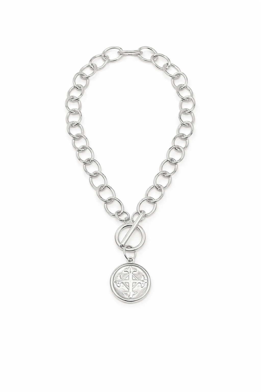 Heirloom Circle Loop Necklace with Silver Serenity Prayer