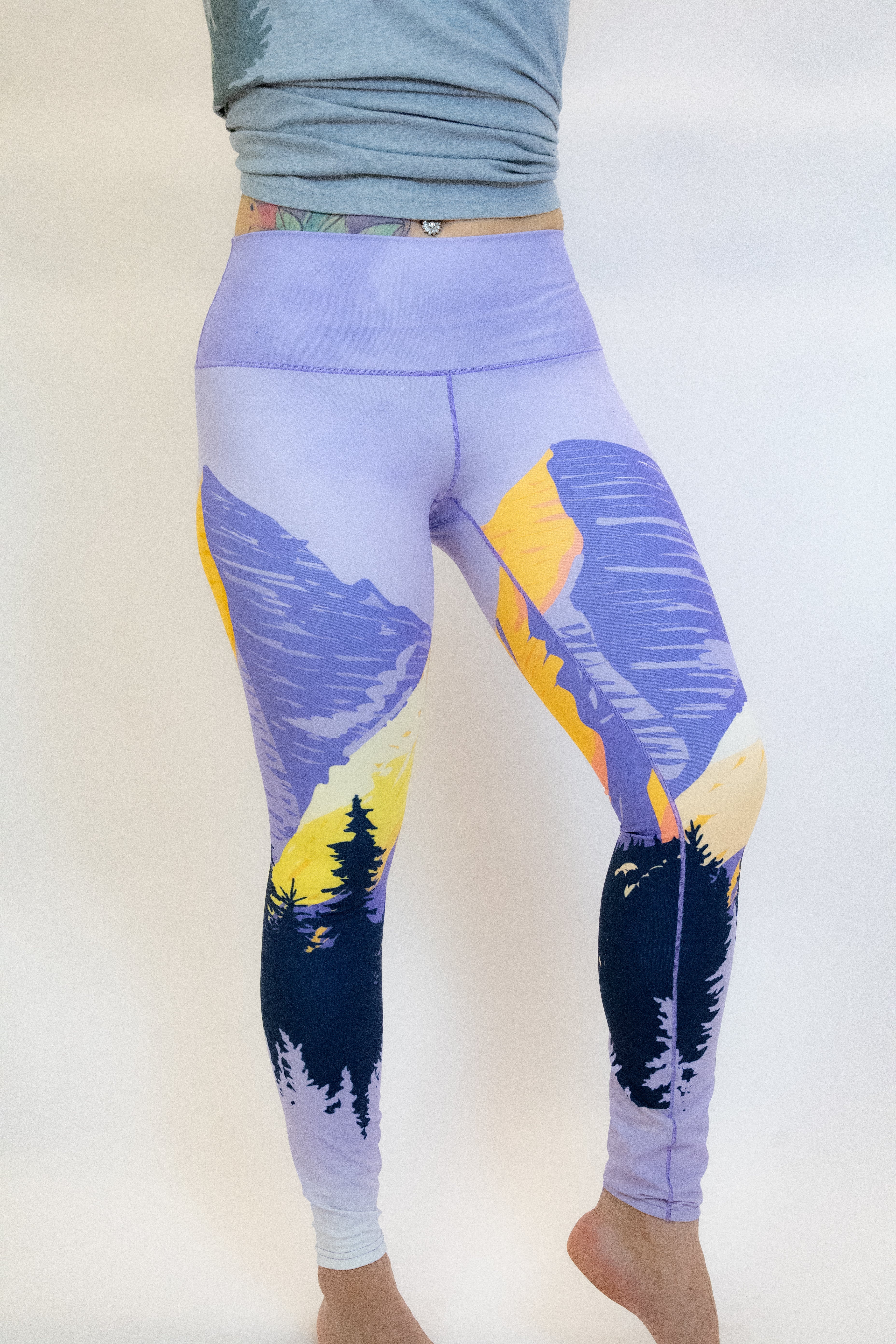 Eco-Friendly Painted Peaks Yoga Pants