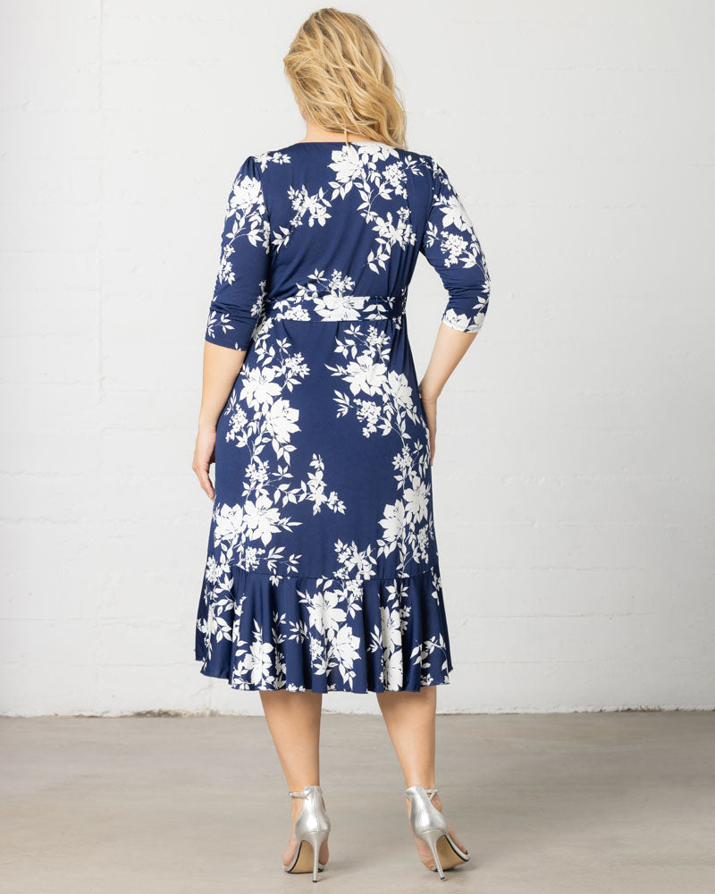 Plus Size Flirty Flounce Wrap Dress