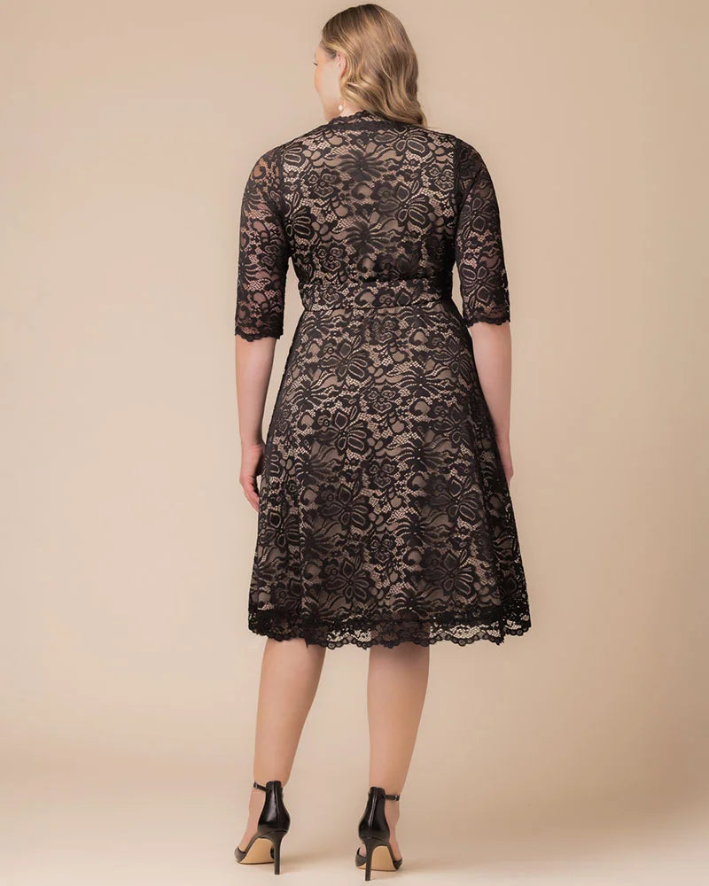 Plus Size Mademoiselle Lace Cocktail Dress