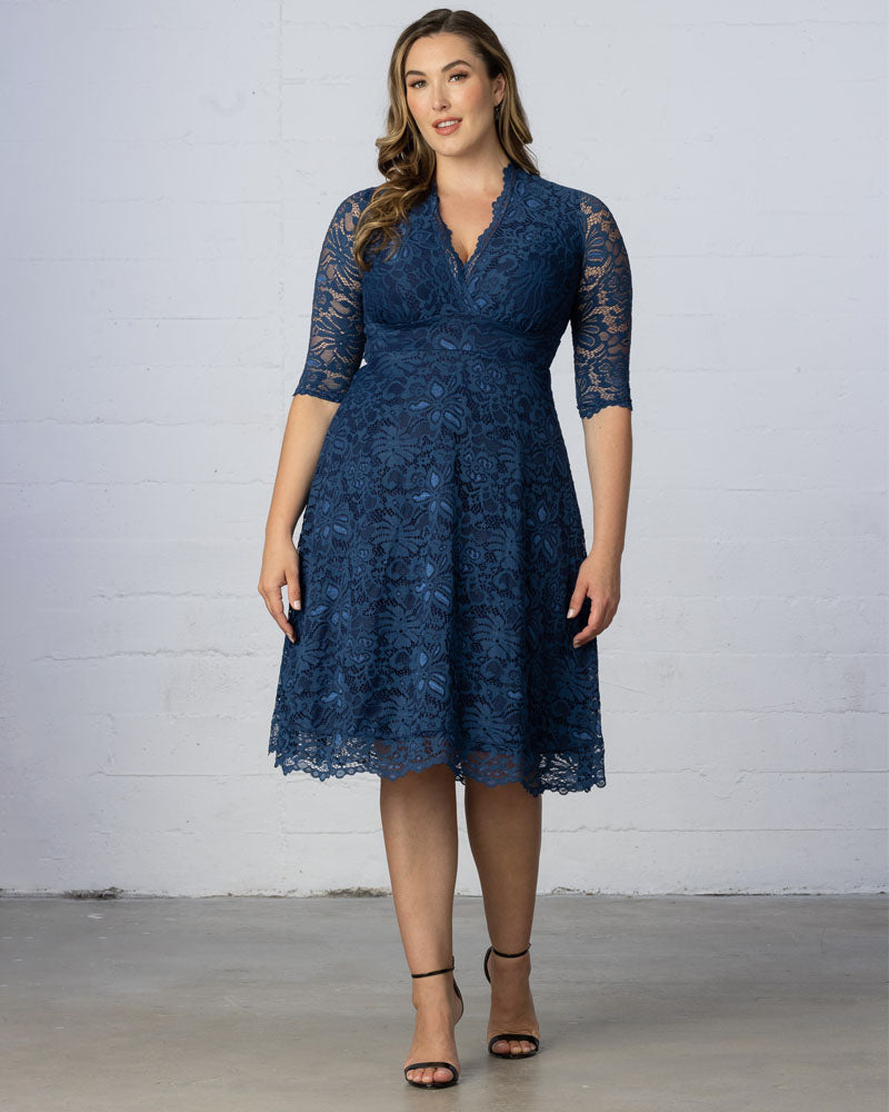 Plus Size Mademoiselle Lace Cocktail Dress