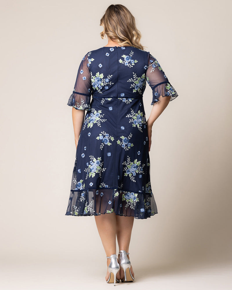 Plus Size Wildflower Embroidered Dress
