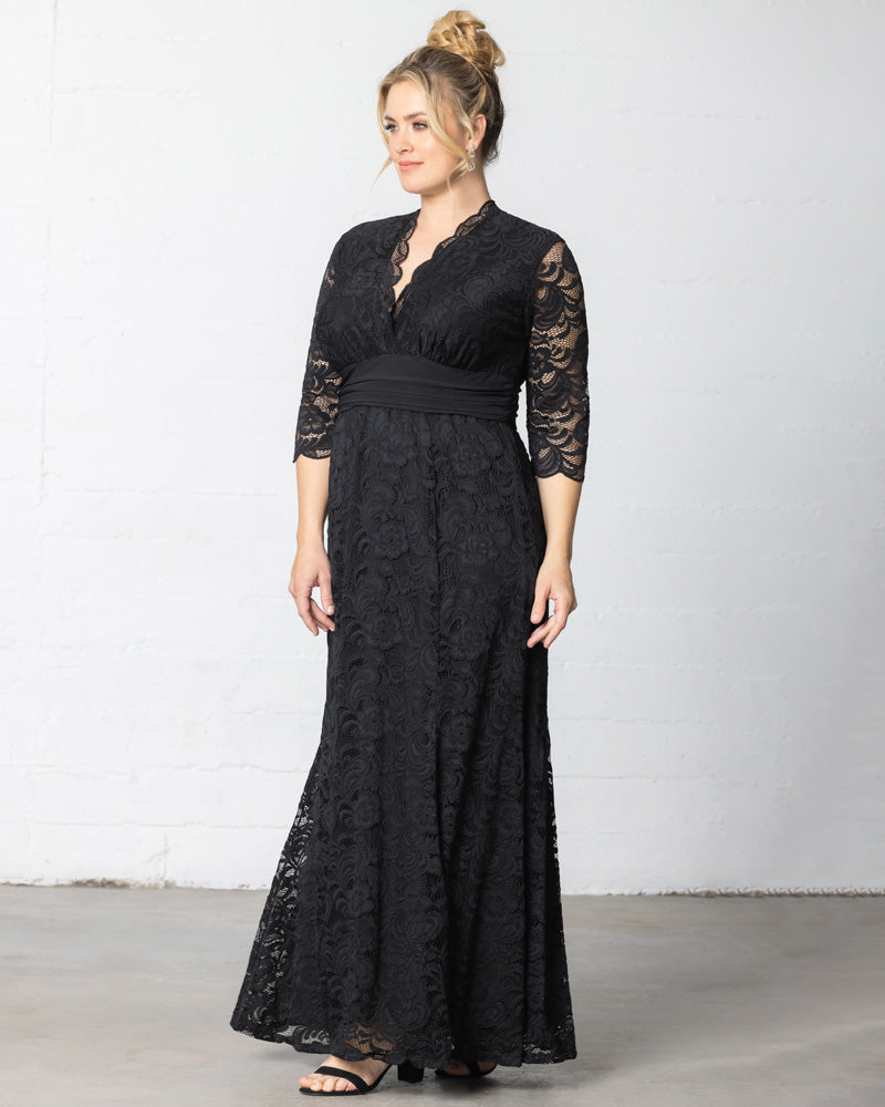 Plus Size Screen Siren Lace Evening Gown