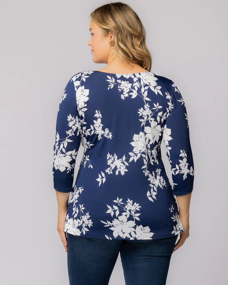 Plus Size Femme Fatale Faux Wrap Top