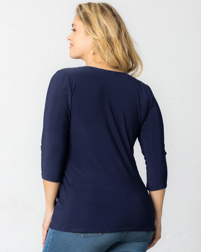 Plus Size Femme Fatale Faux Wrap Top