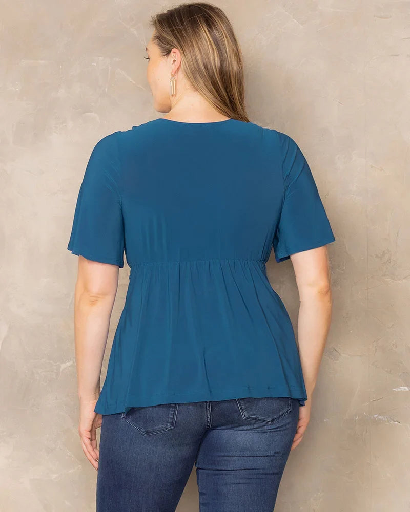 Plus Size Abby Twist Front Blouse