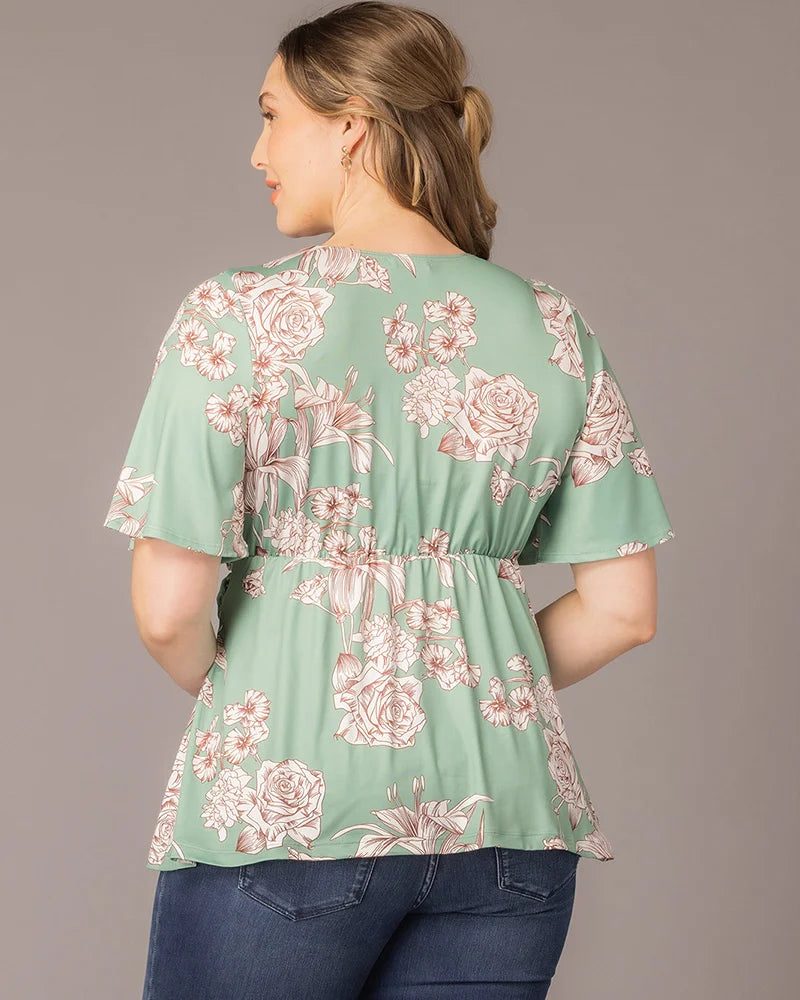 Plus Size Abby Twist Front Blouse