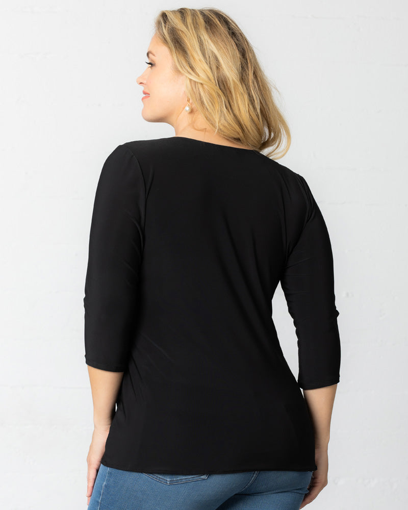 Plus Size Femme Fatale Faux Wrap Top