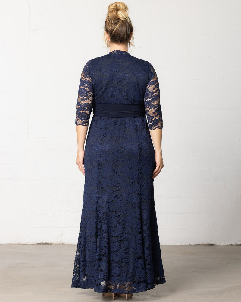 Plus Size Screen Siren Lace Evening Gown