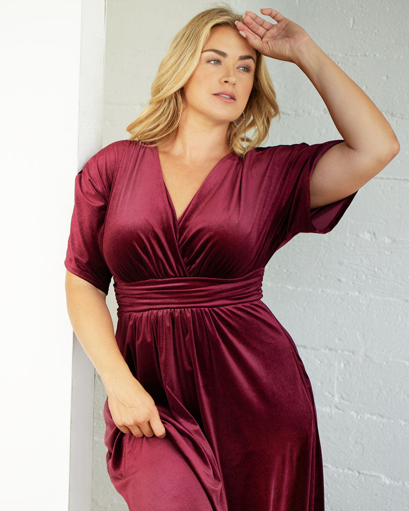 Plus Size Verona Velvet Evening Gown