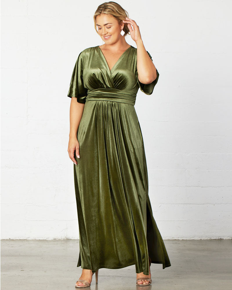 Plus Size Verona Velvet Evening Gown