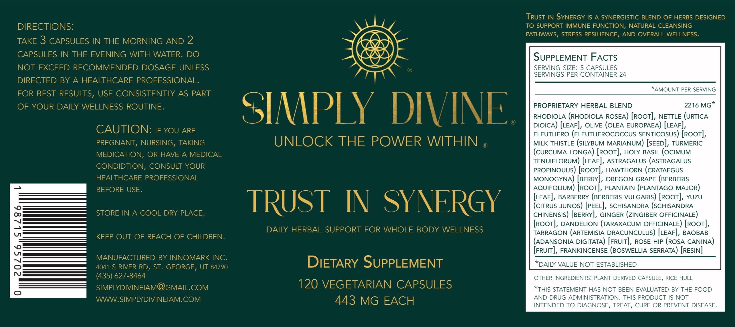 Trust in Synergy Herbal Supplements