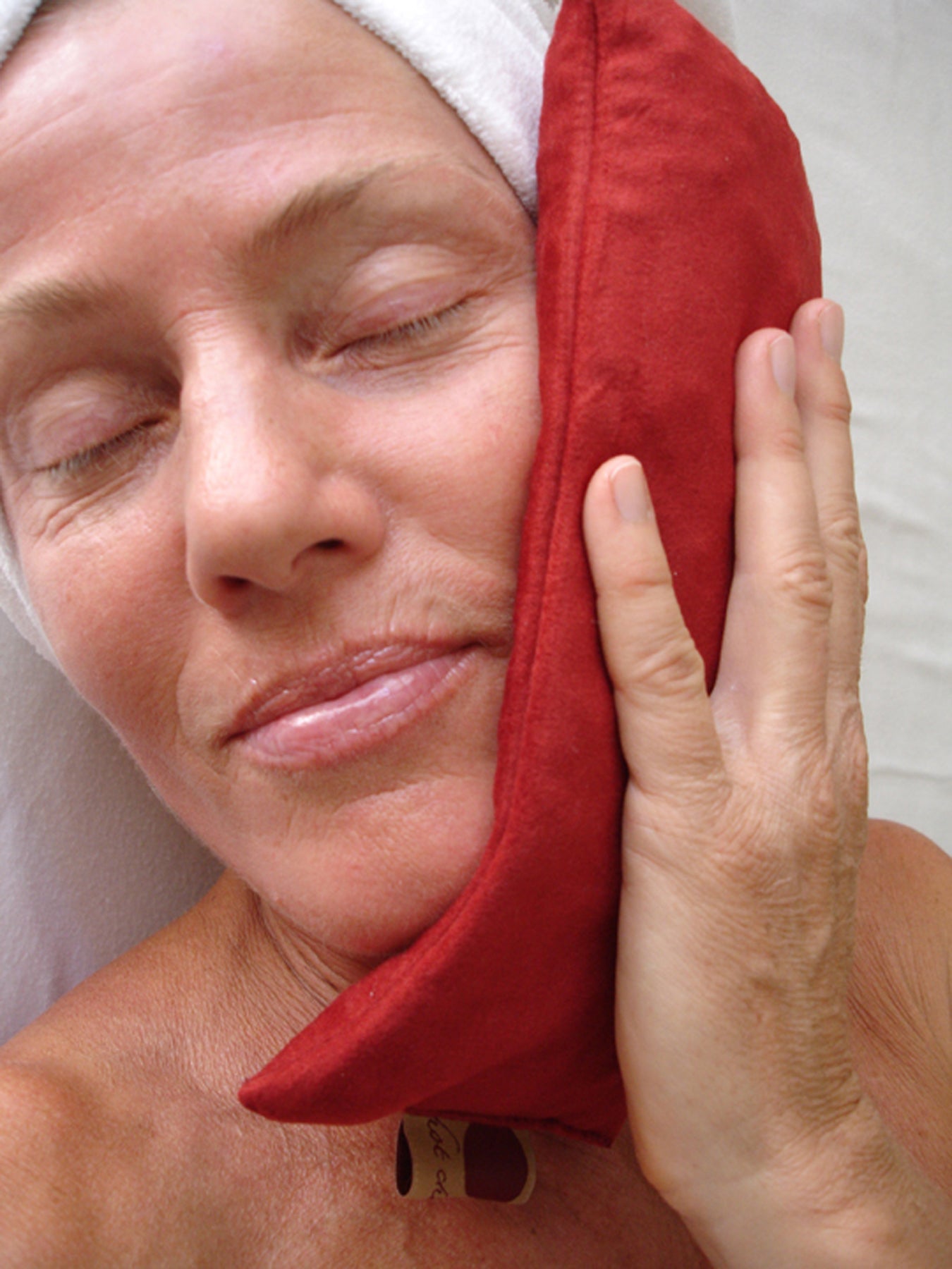 Hot Cherry Eye Pillow - Plush Red Ultra-Suede