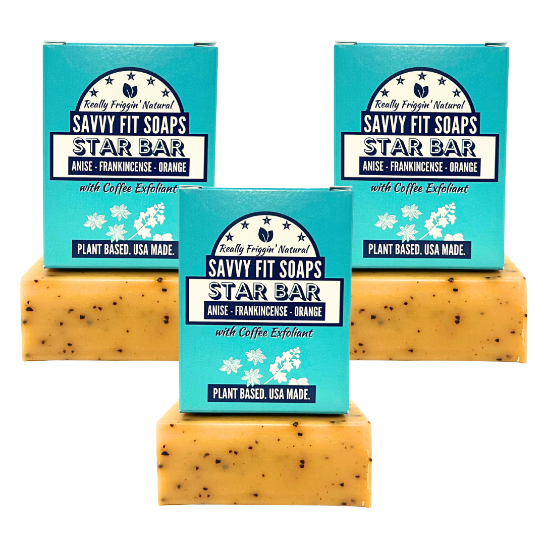 Star Bar Soap Trio - Anise, Frankincense & Orange - 3 Pack