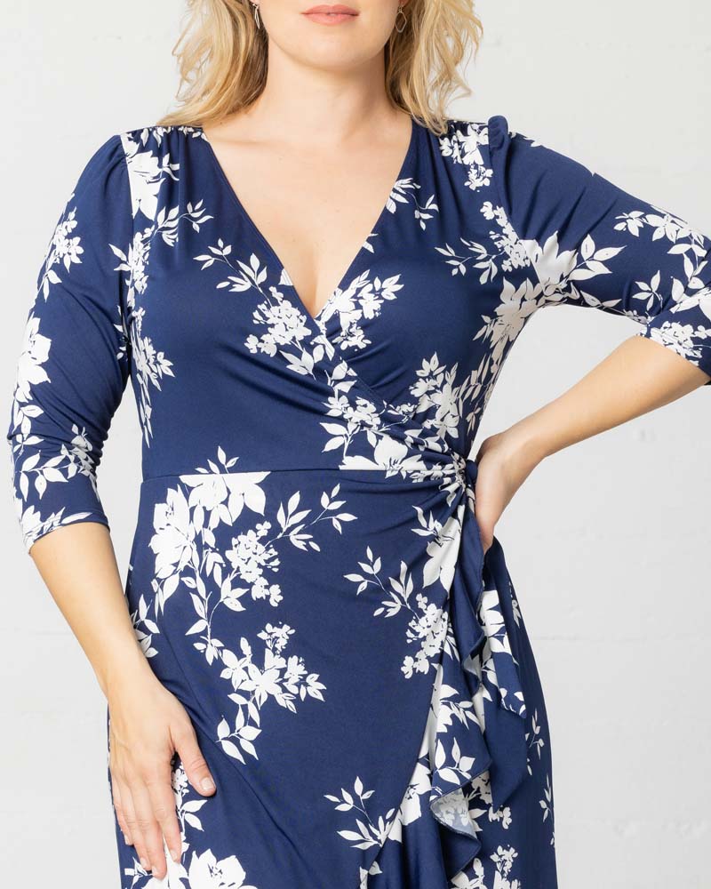 Plus Size Flirty Flounce Wrap Dress
