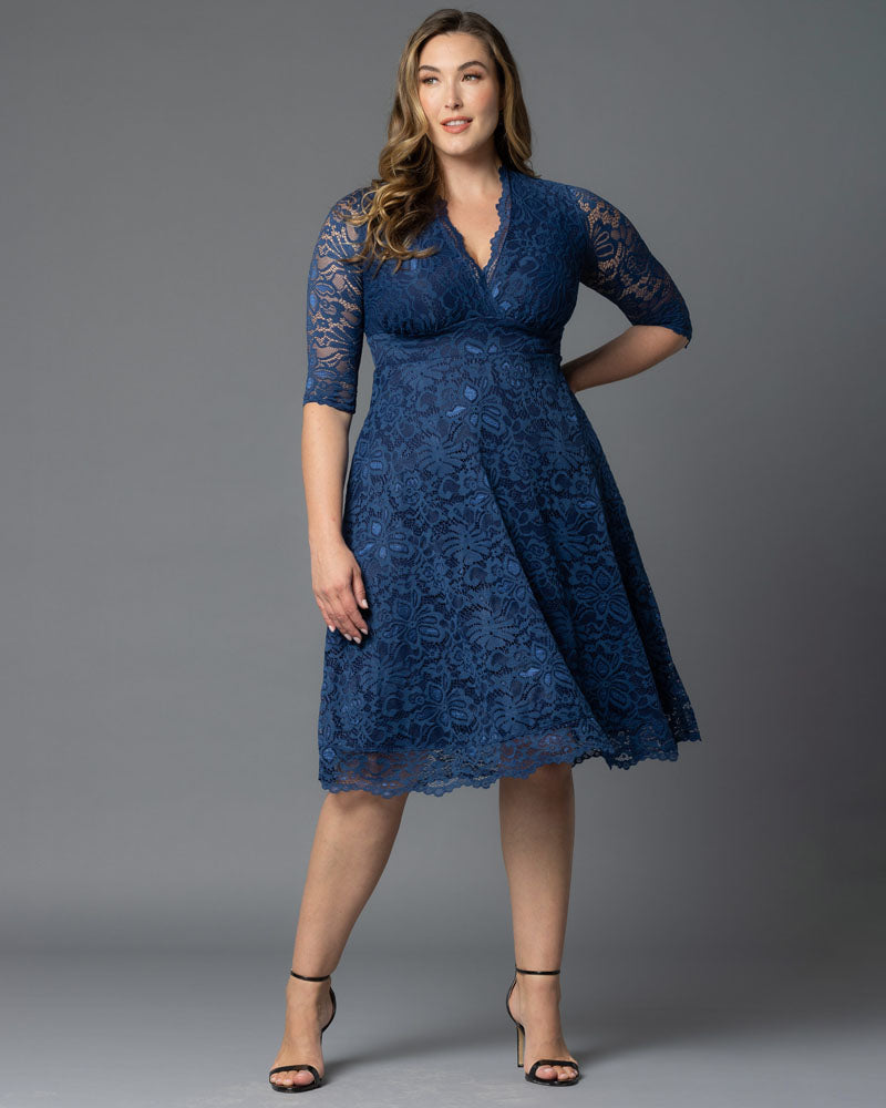 Plus Size Mademoiselle Lace Cocktail Dress